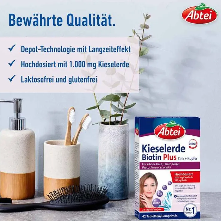 Abtei Kieselerde Biotin Plus Tabletten, 42 St