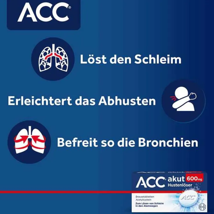 ACC akut 600 mg Hustenlöser, Brausetabletten, 40 St