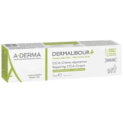 A-Derma Dermalibour + Cica reparierende Creme, 15 ml