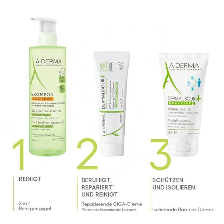 A-Derma Dermalibour + Cica reparierende Creme, 15 ml