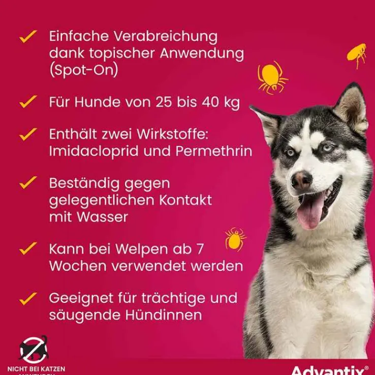 Advantix Spot-on Lösung z.Auftr.a.d.H.für Hund 25 - 40 kg, 4X4.0 ml
