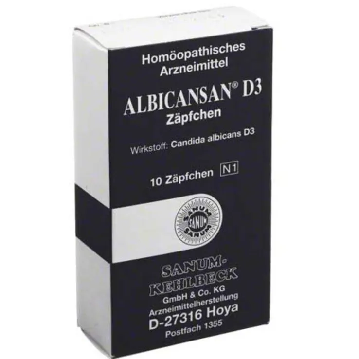 Albicansan D 3 Suppositorien, 10 St
