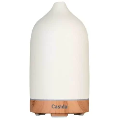 Aroma Diffuser Keramik weiß / Holz, 1 St