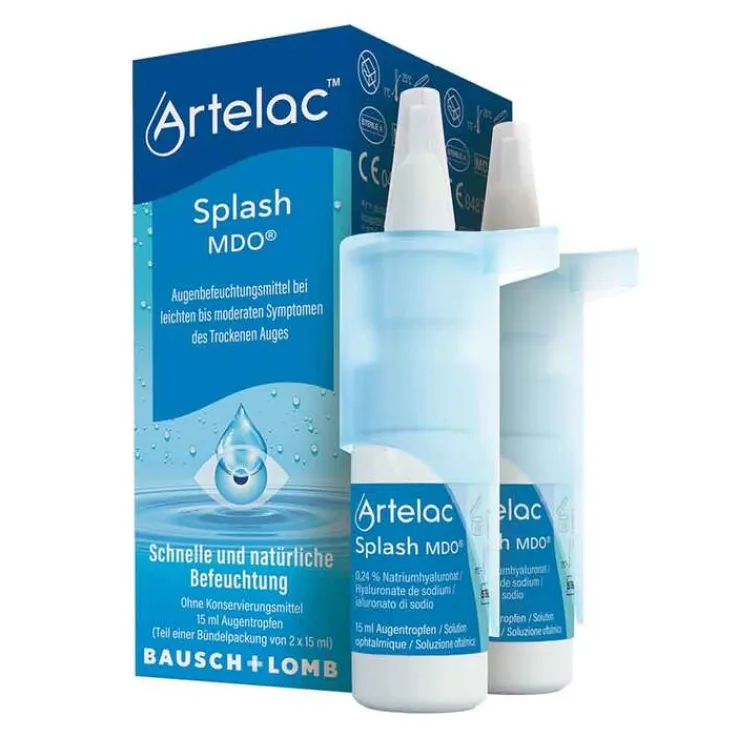 Artelac® Splash MDO® Augentropfen für trockene brennende Augen, 2X15 ml