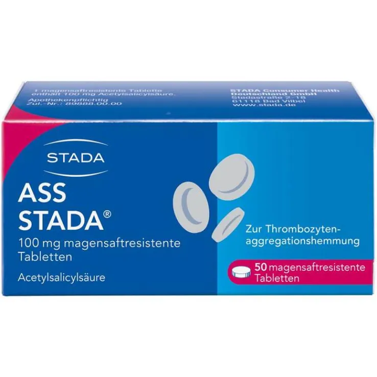 ASS STADA 100 mg magensaftresistente Tabletten, 50 St