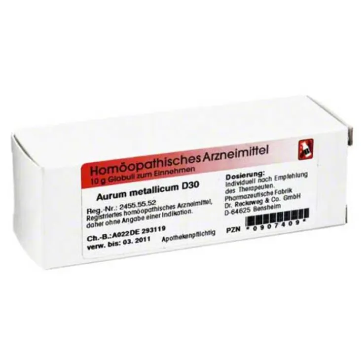 Aurum metallicum D 30 Globuli, 10 g