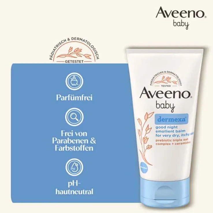 Aveeno baby Dermexa Gute Nacht Emollientien Balsam, 75 ml
