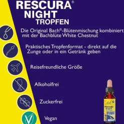 Bachblüten Original Rescura Night Tropfen alkoholfrei, 20 ml