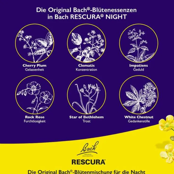 Bachblüten Original Rescura Night Tropfen alkoholfrei, 20 ml