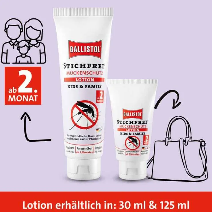 Ballistol Stichfrei Mückenschutz Lotion Kids & Family, 30 ml