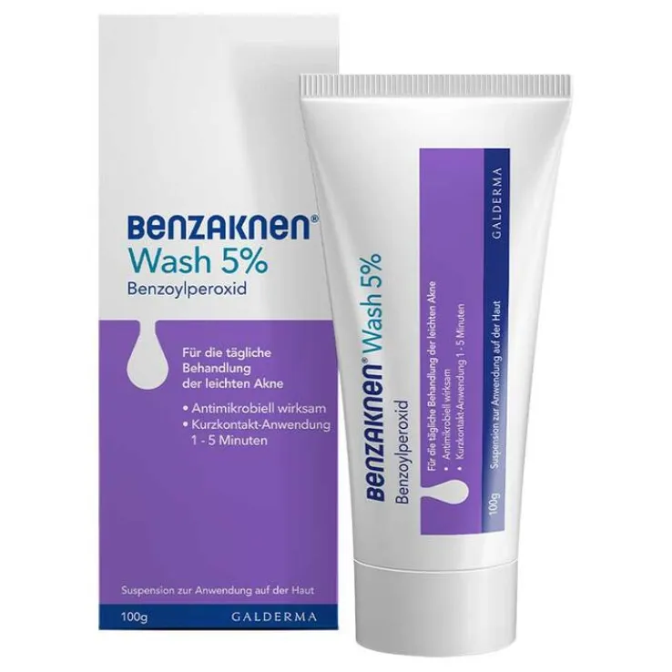 Benzaknen® Wash 5% Suspension bei unreiner Haut und leichter Akne, 100 g