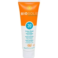 Bio Sonnencreme Gesicht Anti-Aging LSF 30 Biosolis, 50 ml