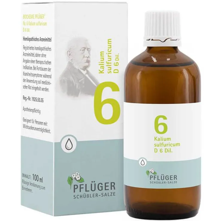 Biochemie Pflüger 6 Kalium sulfuricum D 6 Tropfen, 100 ml