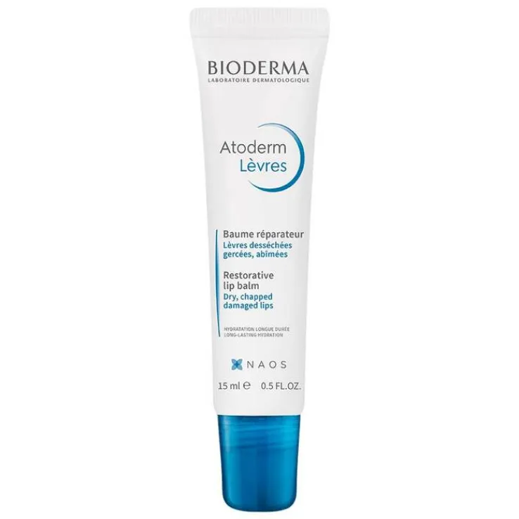 Bioderma Atoderm Levres Baume Lippenbalsam für risssige und sehr trockene Lippen, 15 ml