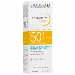 Bioderma Photoderm Creme SPF 50 + ungetönt für trockene, sonnenempfindliche Haut, 40 ml