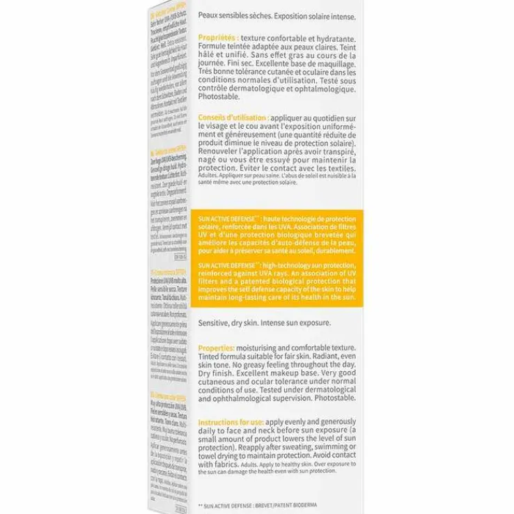 Bioderma Photoderm Creme SPF 50 + hell für trockene, sonnenempfindliche Haut, 40 ml