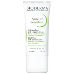 Bioderma Sebium sensitive Creme für unreine, ölige, zu Akne neigende Haut, 30 ml