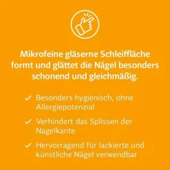 Bio-H-Tin Glas Nagelfeile, 1 St