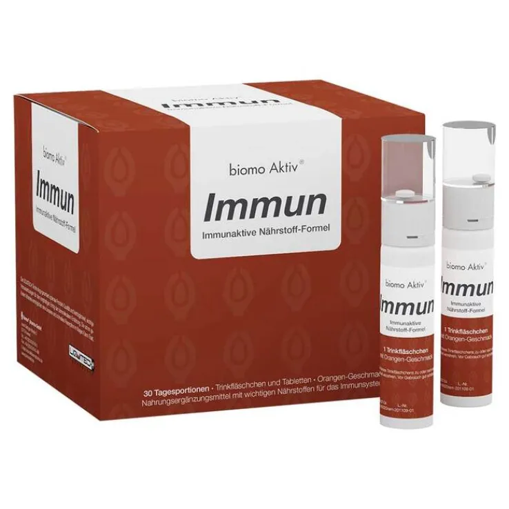 Biomo Aktiv Immun Trinkflasche + Tabletten 30-Tages-Kombi, 1 P