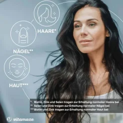 Biotin 10 mg hochdosiert + Zink + Selen Tabletten, 365 St