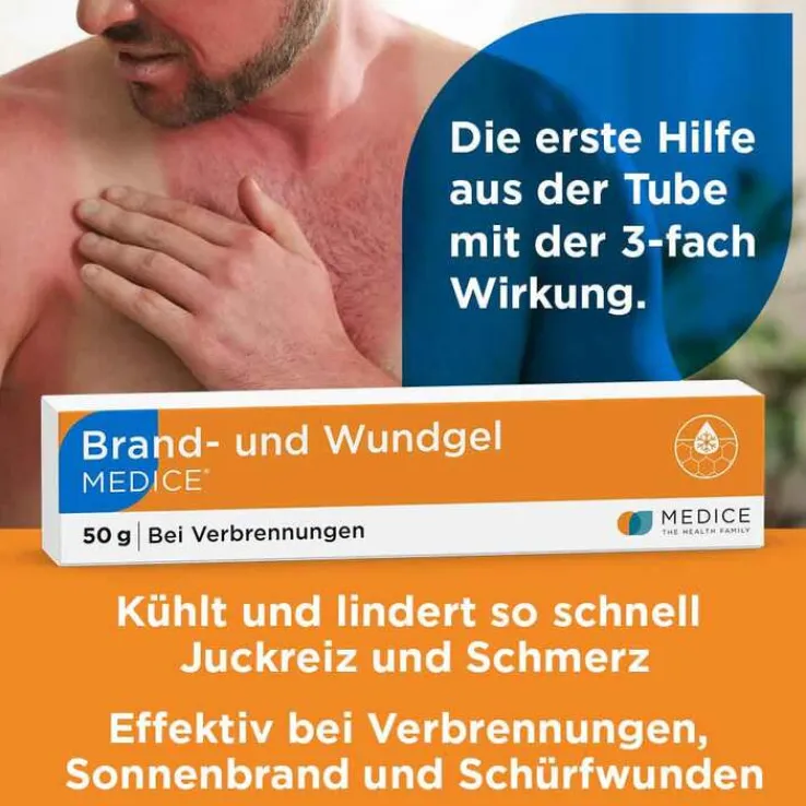 Brand- und Wundgel Medice bei Verbrennungen, 50 g