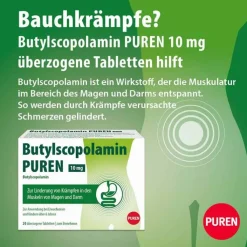 Butylscopolamin PUREN 10 mg Tabletten, 20 St