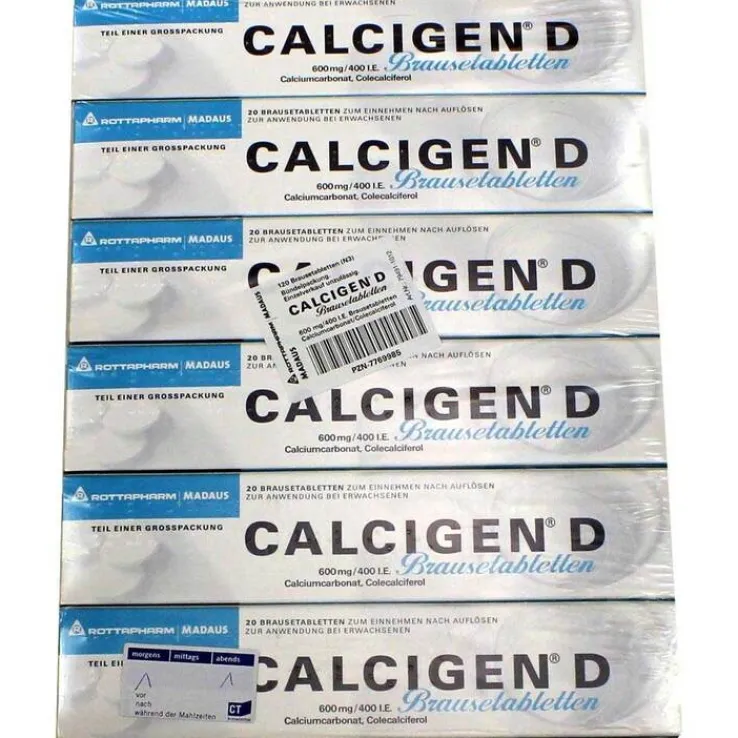 Calcigen D 600 mg / 400 I.E. Brausetabletten, 120 St