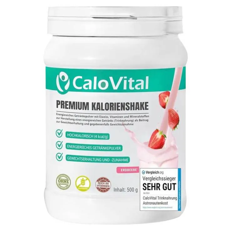 Calovital Premium Kalorienshake Erdbeere Pulver, 500 g
