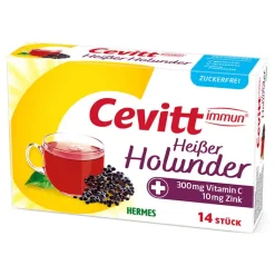 Cevitt immun heißer Holunder zuckerfrei Granulat, 14 St