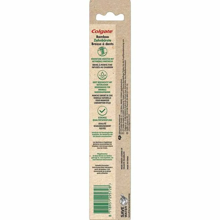 Colgate Bamboo Aktivkohle Zahnbürste, 1 St