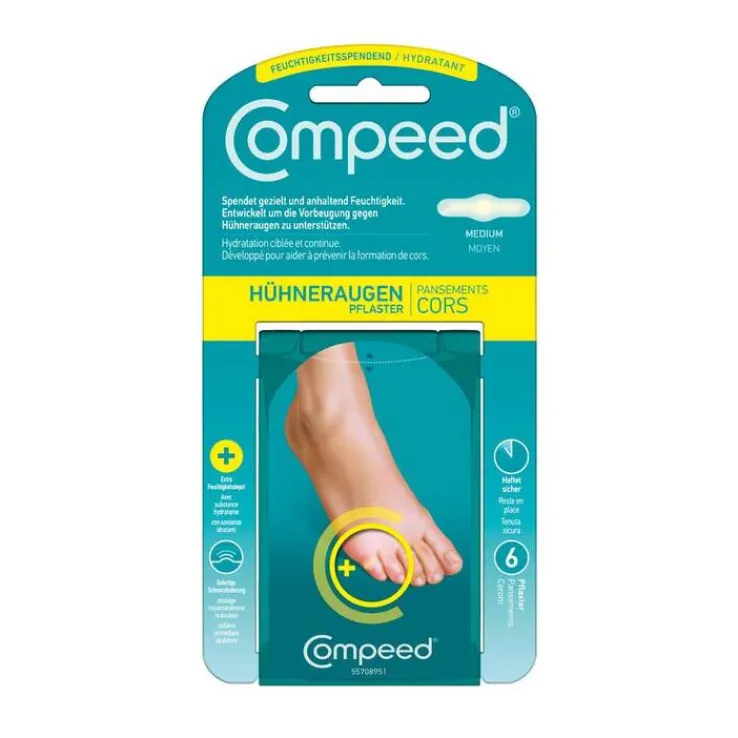 Compeed® Hühneraugenpflaster Medium feuchtigkeitsspendend, 6 St