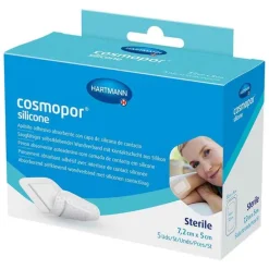 Cosmopor® silicone Wundverband 5x7,2 cm, 5 St