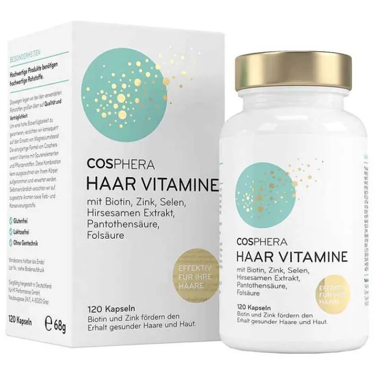 Cosphera Haar-Vitamine mit Hirse Kapseln, 120 St