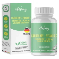 Cranberry + Vitamin C 10.000 mg hochdosiert Kapseln, 90 St