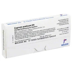 Cuprum aceticum D 4 Ampullen, 8X1 ml