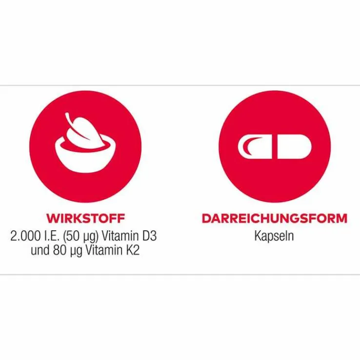 D3 + K2 Vit AL 1000 I.E. / 80 µg Kapseln, 90 St