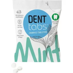Denttabs Zahnputztabletten stevia-mint fluoridfrei, 125 St