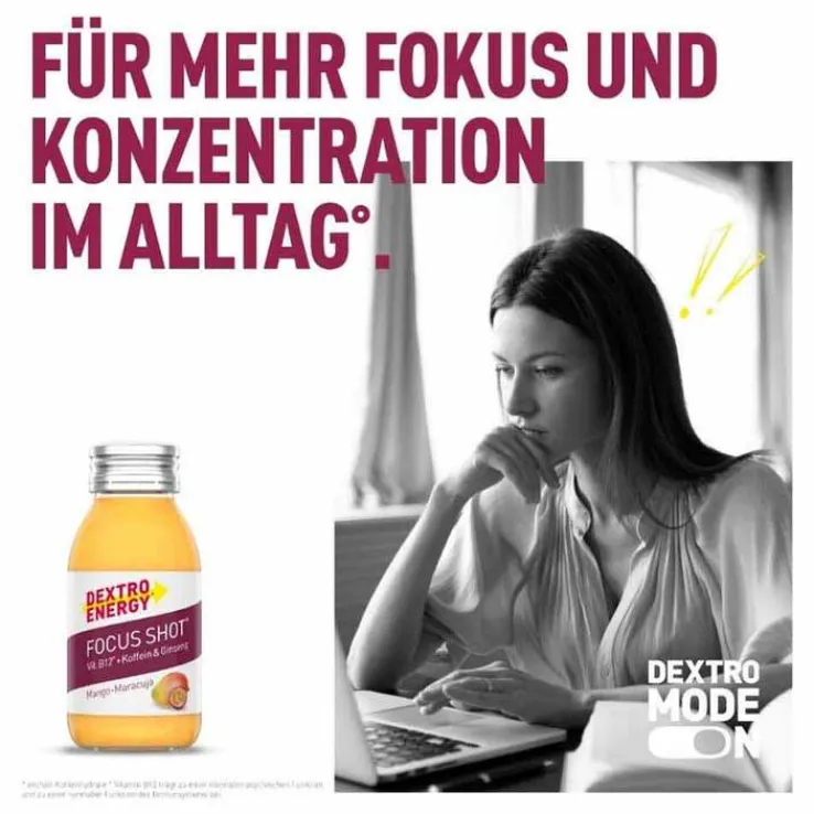 Dextro Energy Focus SHOT Mango-Maracuja, 60 ml