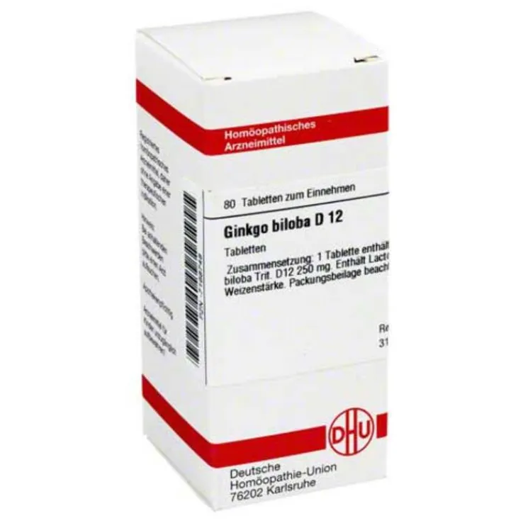 DHU Ginkgo biloba D 12 Tabletten, 80 St