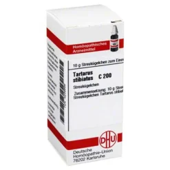 DHU Tartarus stibiatus C 200 Globuli, 10 g