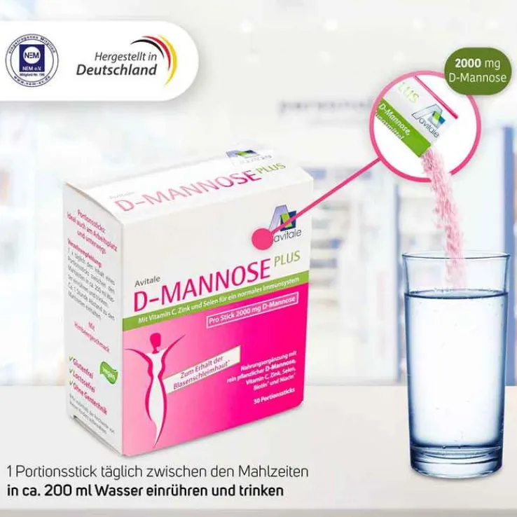 D-Mannose Plus 2000 mg Sticks, 60X2.47 g