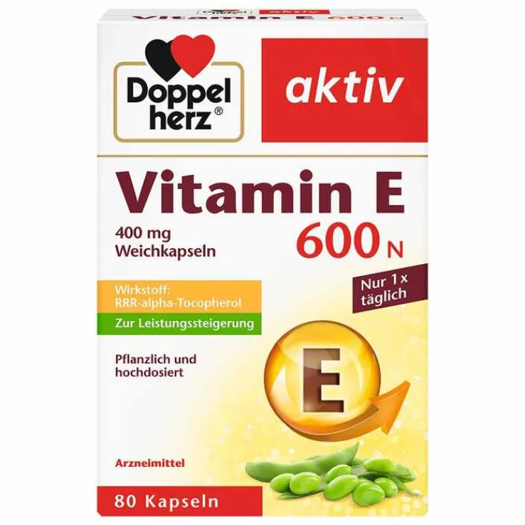 Doppelherz® aktiv Vitamin E 600 N Weichkapseln, 80 St