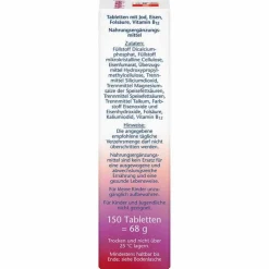 Doppelherz Jod + Folsäure + Eisen + B12 Tabletten, 150 St