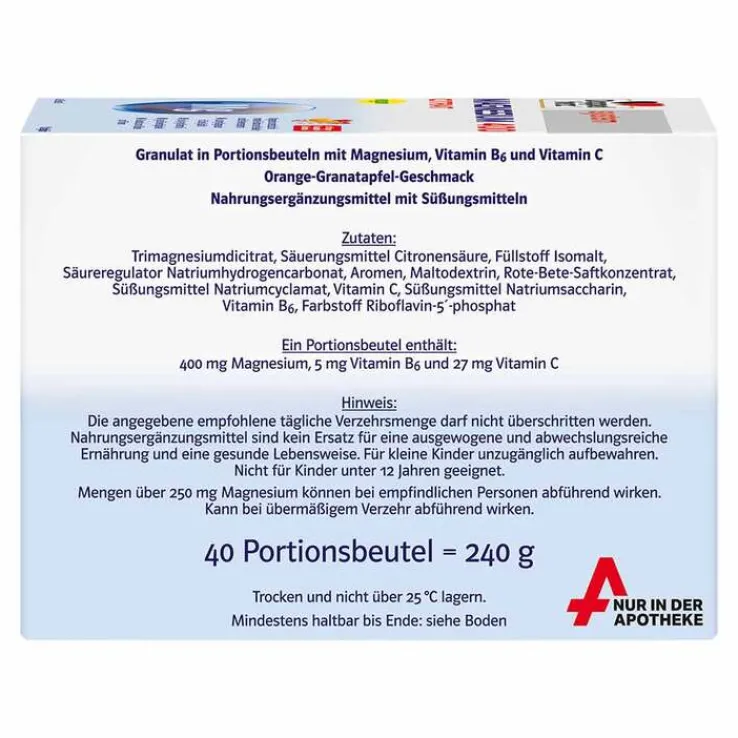 Doppelherz system Magnesium 400 Citrat Granulat, 40 St