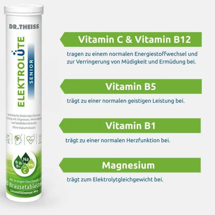 Dr. Theiss Elektrolüte Senior Brausetabletten, 20 St