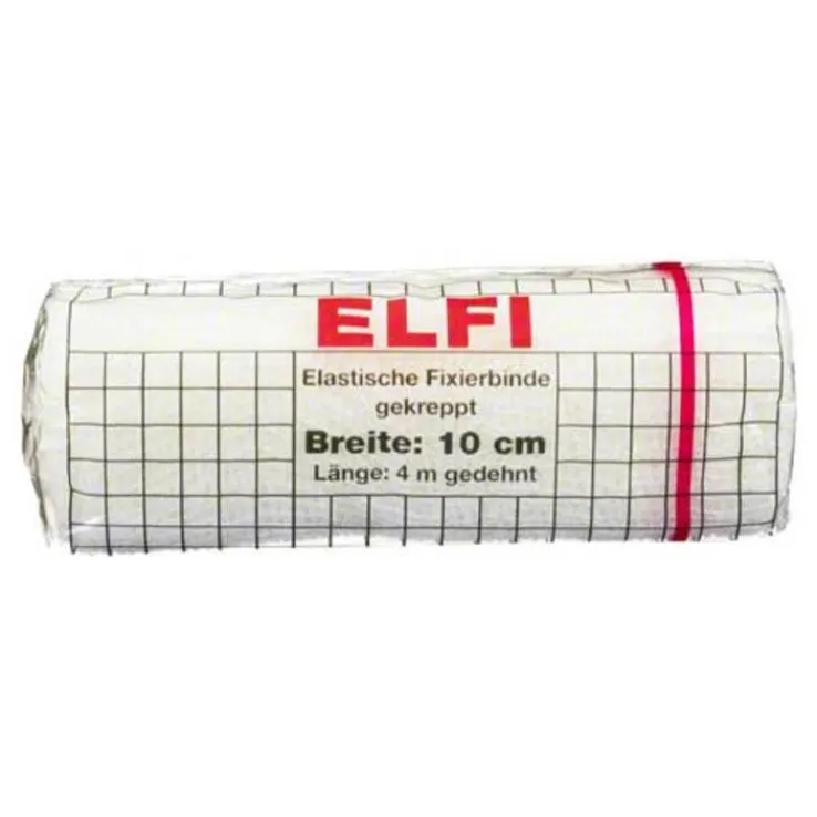 Dracoelfi elastisch Fixierbinde 10cmx4m gekreppt cello, 1 St