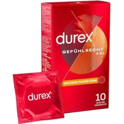 Durex Gefühlsecht extra groß Kondome, 10 St