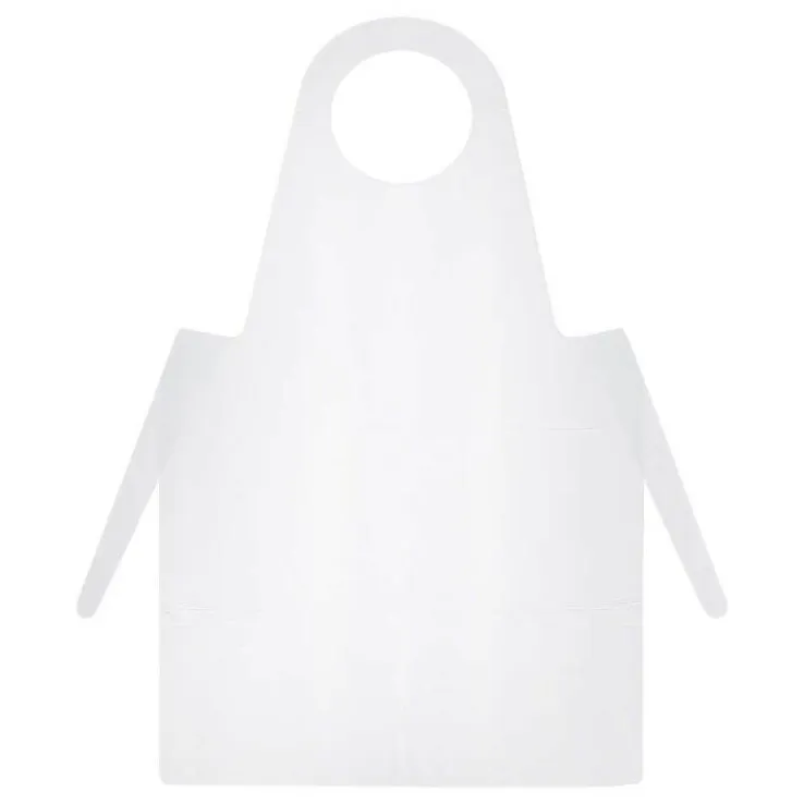 Einmal Schürzen PE 125cm weiß, 50 St