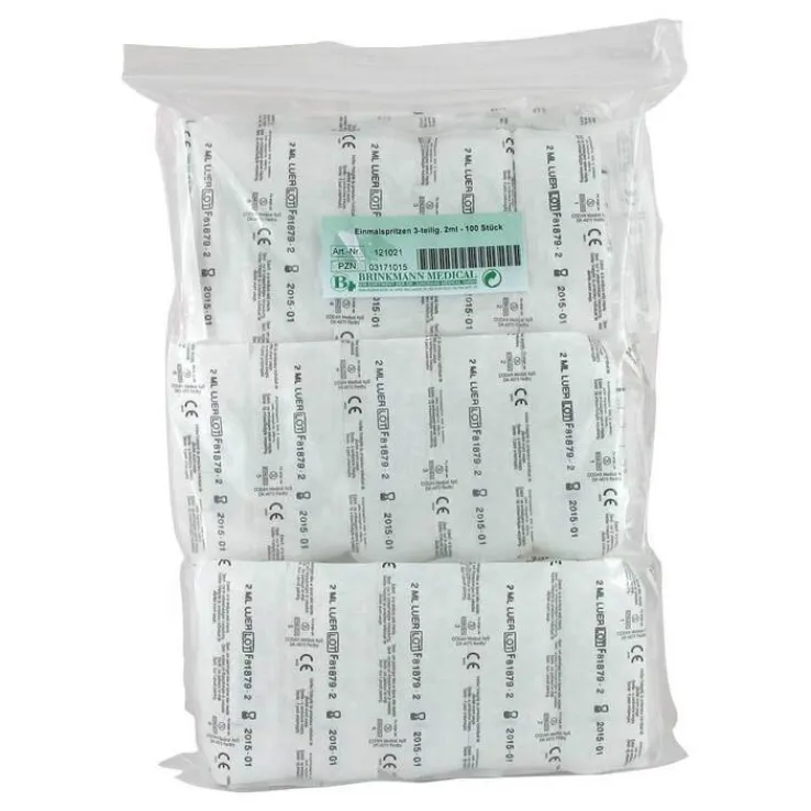 Einmalspritze Ersta 2 ml 3-t, 100 St