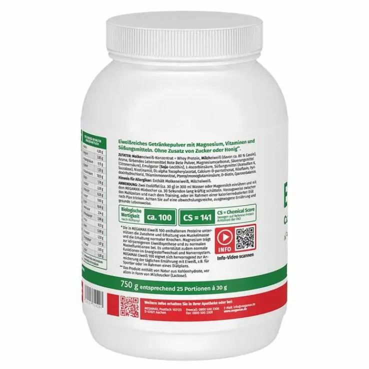 Eiweiss 100 Erdbeer Megamax, 750 g